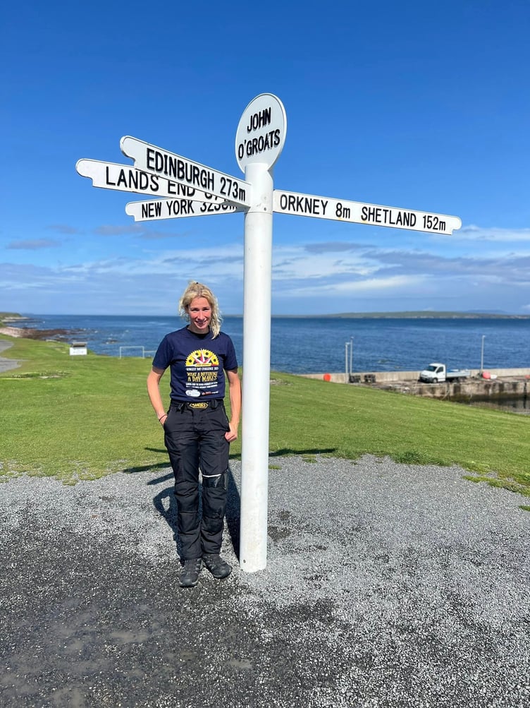Jenny Tinmouth at John O'Groats
