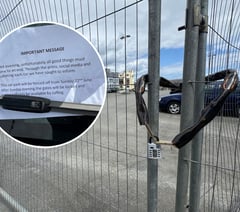Cryptic note appears on vehicles on final day of free-for-all car park