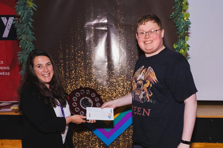 Thomas Unsworth (Most Improved Part-time Learner) with Jesamine Kelly