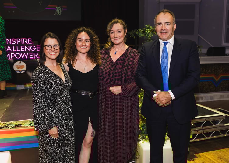 Left to right: Sarah Maltby MLC, Molly Wade, Minister Daphne Caine and Chief Minister Alfred Cannan