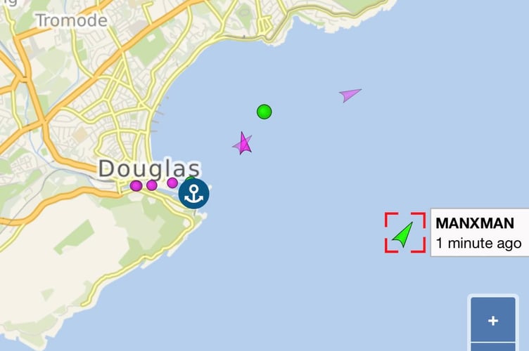 The Manxman is currently stationed off the island's coast