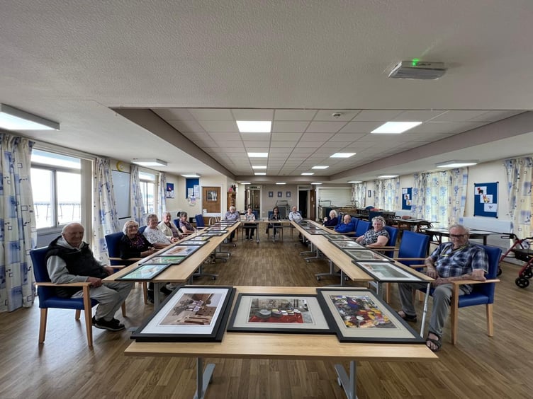 Residents of Cummal Mooar enjoying the mobile exhibition