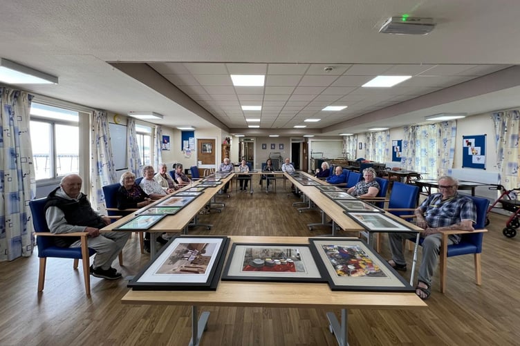 Residents of Cummal Mooar enjoying the mobile exhibition