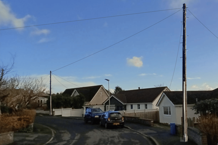 How the proposed poles and cables would have looked in Eary Veg