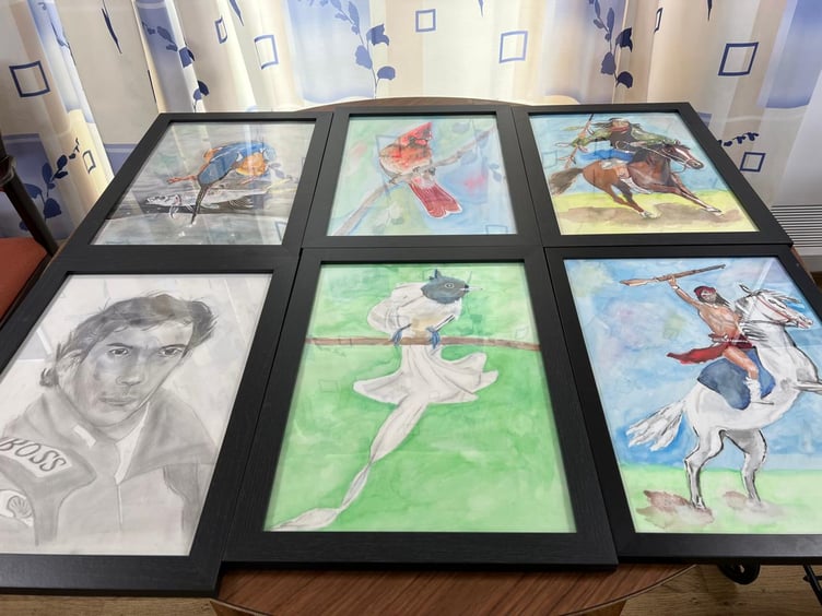 The exhibition featured a variety of Ian's paintings, drawings and photographs
