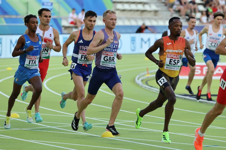 David Mullarkey running in Madrid on Sunday evening (Photo: British Athletics)