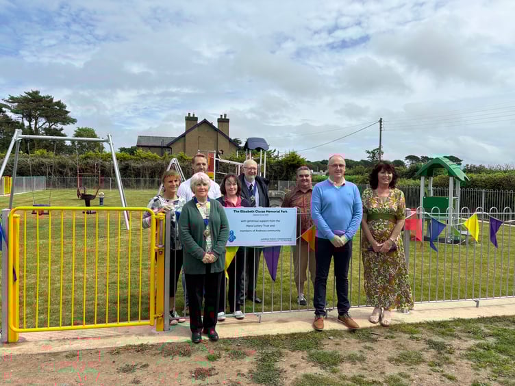 Andreas Commissioners with representatives from the Manx Lottery Trust