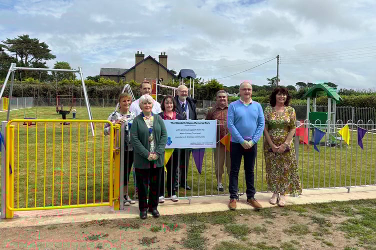 Andreas Commissioners with representatives from the Manx Lottery Trust