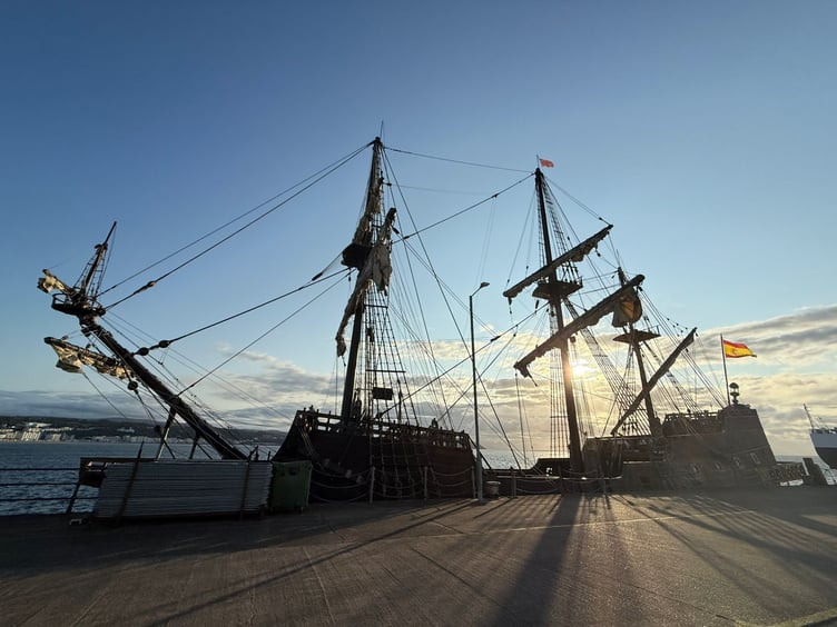 The Galeón Andalucía docked in Douglas