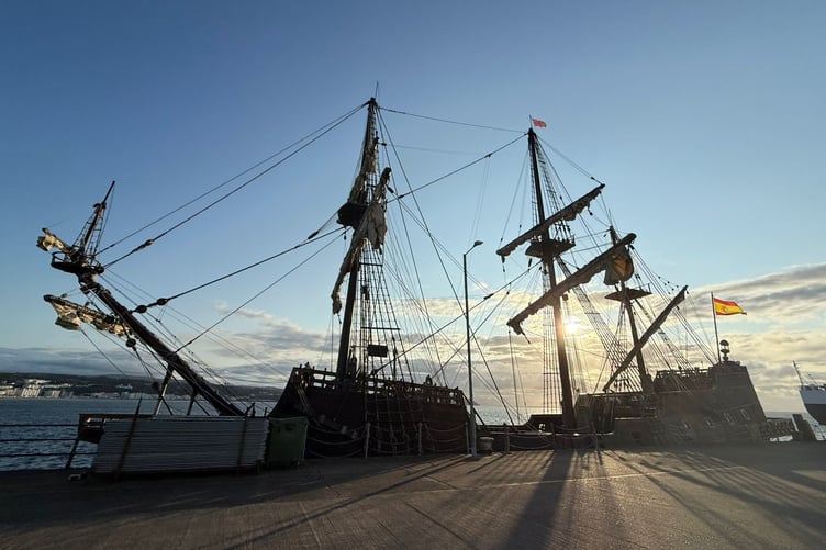 The Galeón Andalucía docked in Douglas