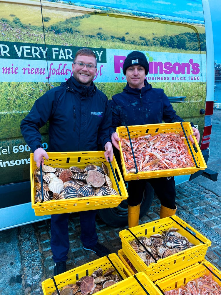 The Fish Market Manager, Jay Gore, pictured with John Henley from Henley's Shellfish
