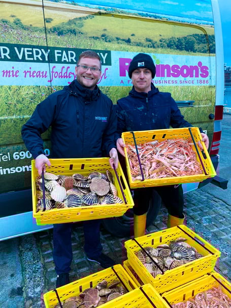 The Fish Market Manager, Jay Gore, pictured with John Henley from Henley's Shellfish
