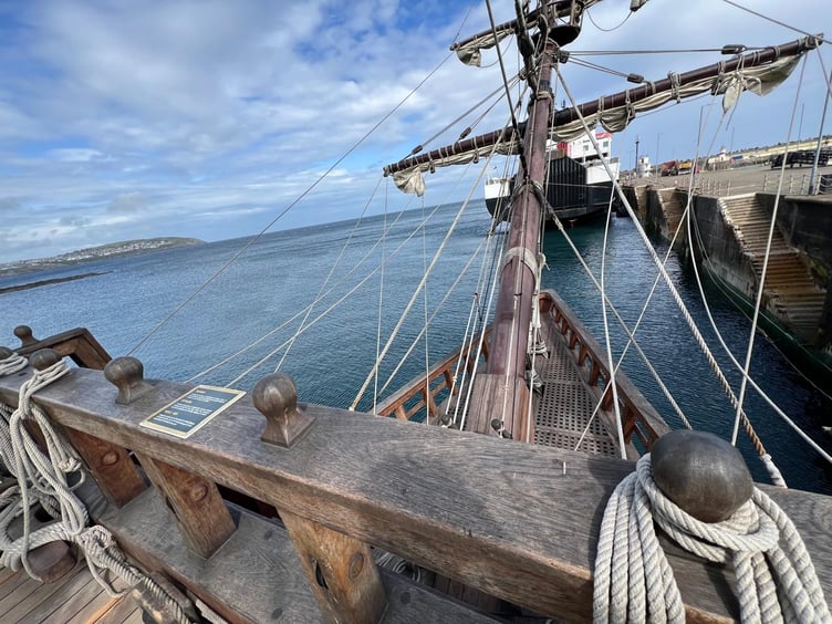 A view from the top deck looking out towards the Tower of Refuge