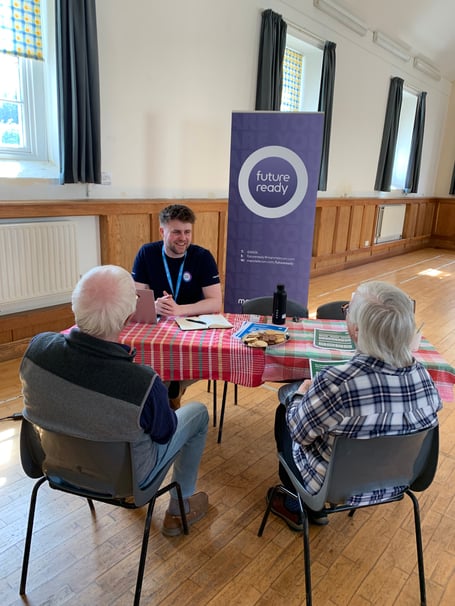 Josh Radcliffe at Sulby drop-in event in April