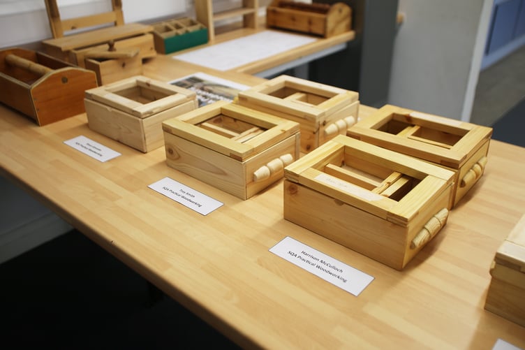 Mr Seddon's SQA practical woodwork display