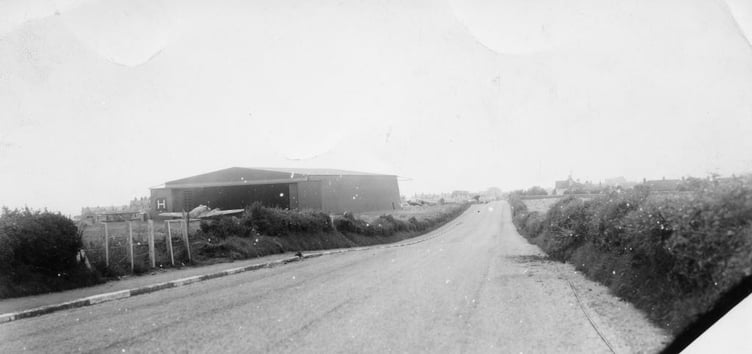 The scene of the crash (picture courtesy of the Manx Aviation and Military Museum)
