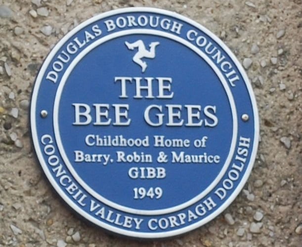 Places Barry, Robin and Maurice lived as children on the island have a commemorative blue plaque