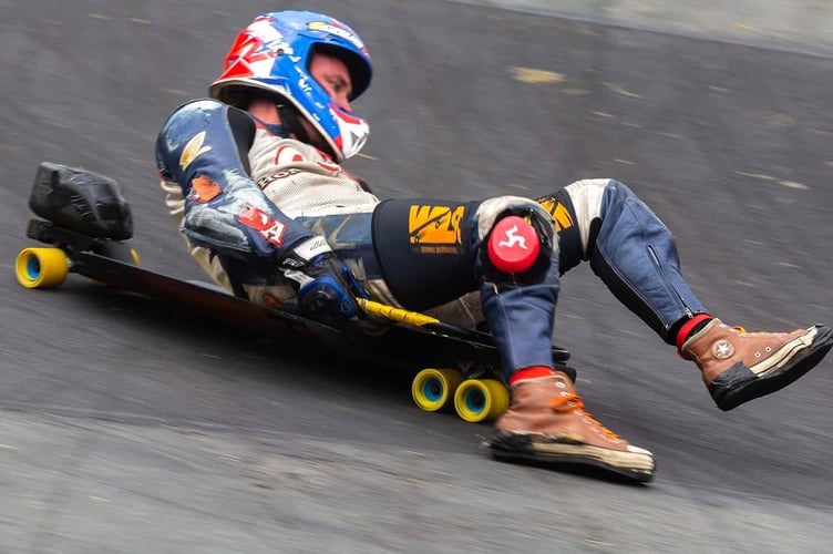 Kirk Michael’s Juan Callister said he'll be back on a skateboard after making his debut at the World Downhill Championships last weekend
