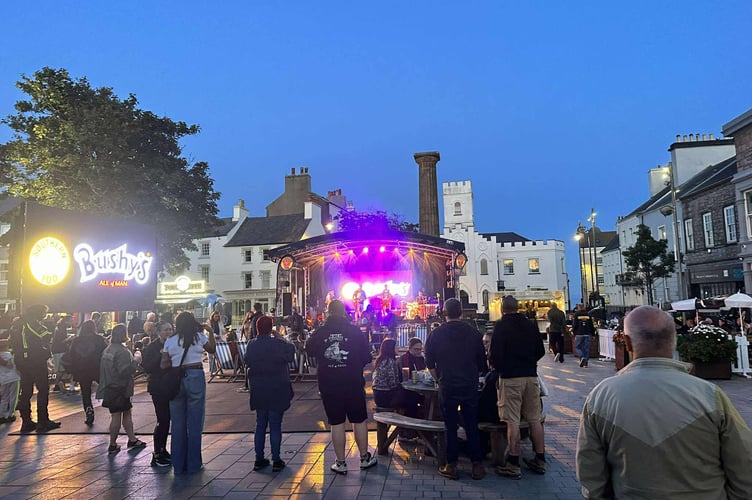 Castletown Square was busy on Wednesday evening