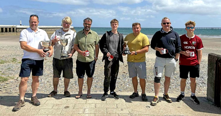 The winning crew from Sea-Pie of Cultra who won the annual Manx Sailing & Cruising Club Round the Island Race last Sunday