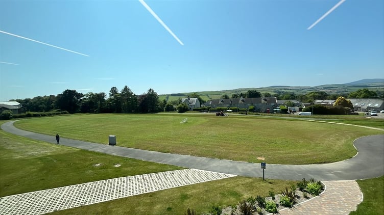 The field at the Roundhouse in Braddan