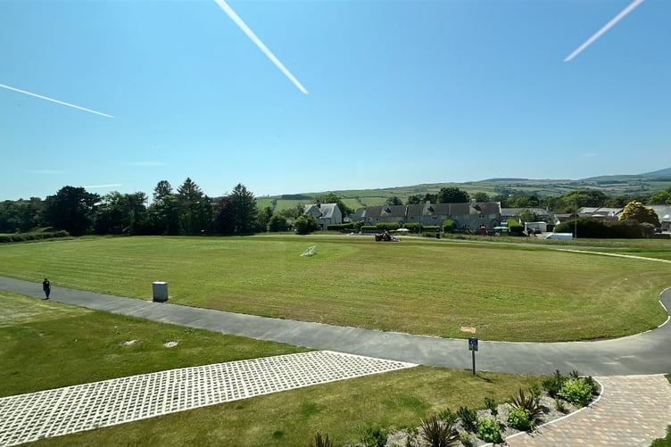 The field at the Roundhouse in Braddan