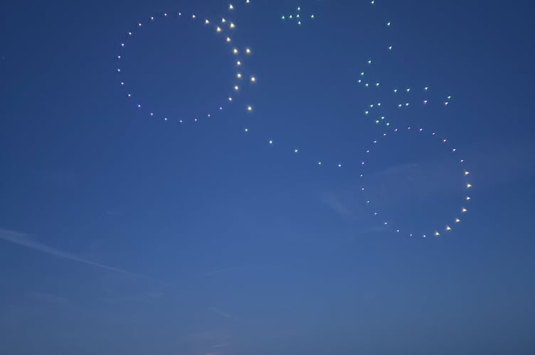 Almost all the crowds had their phones out, wanting a snap of only the island's second drone show