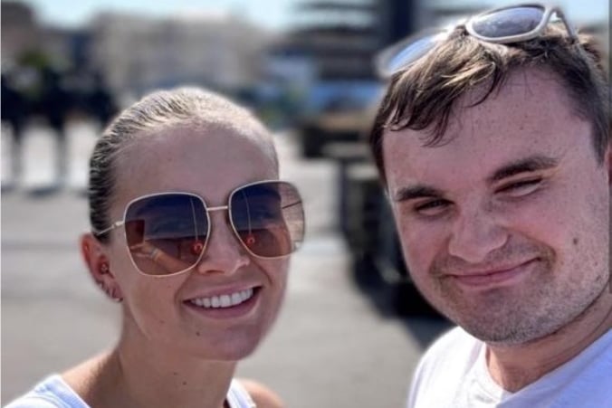 Molly-Mae Hague pictured with island resident Owen Crompton