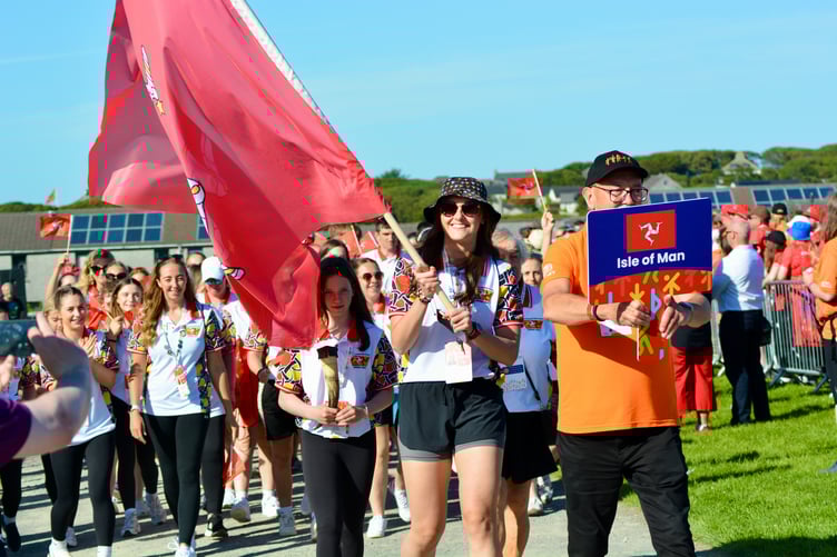 Team Isle of Man in good spirits at the Opening Ceremony over the weekend