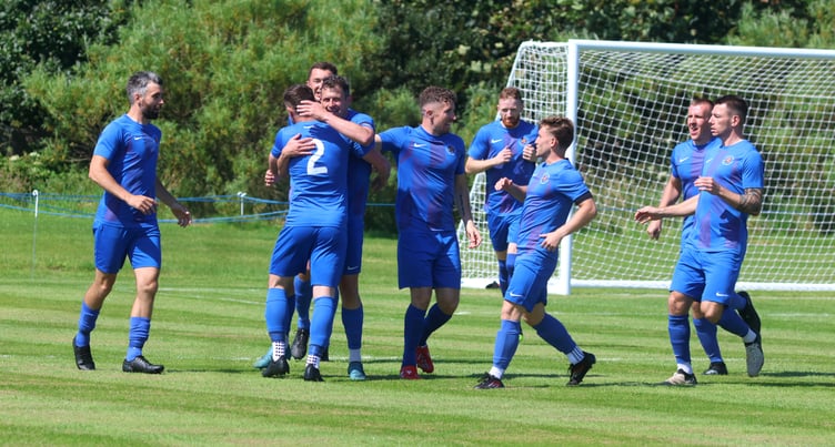 The Isle of Man national men's football team has won both of their matches so far in convincing fashion at the Island Games in Orkney this week (Photo: Paul Hatton)