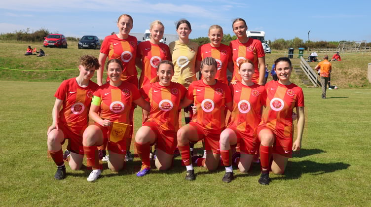 The Isle of Man women's football team that eased to a 6-0 victory over Froya at the Island Games in Orkney on Monday (Photo: Paul Hatton)