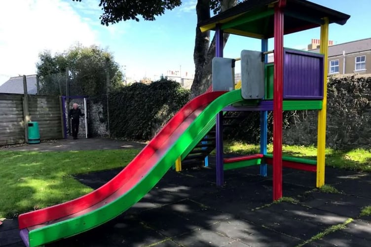 The children’s play area at the Bowling Green in Castletown will remain closed for the summer