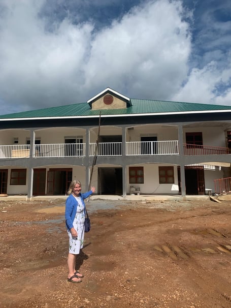 Debbie Young at the site of the new centre