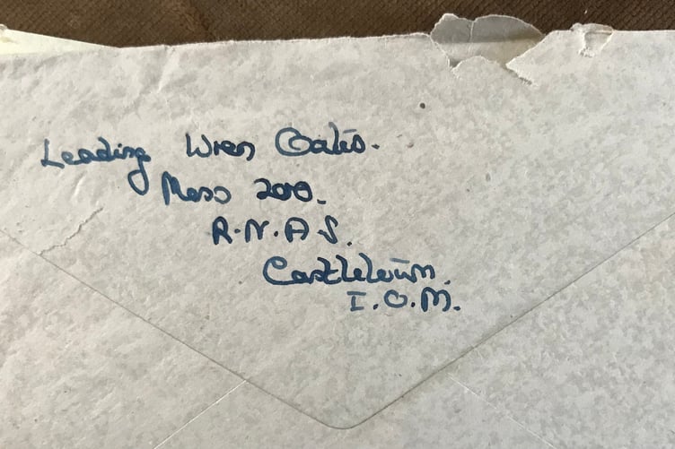 The envelope on which Kathleen announced her promotion