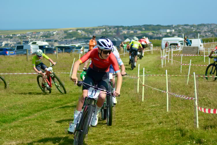 Owen Collins tackling the course which was based at a riding school on the outskirts of Kirkwall (Photo: Andy Dalrymple)