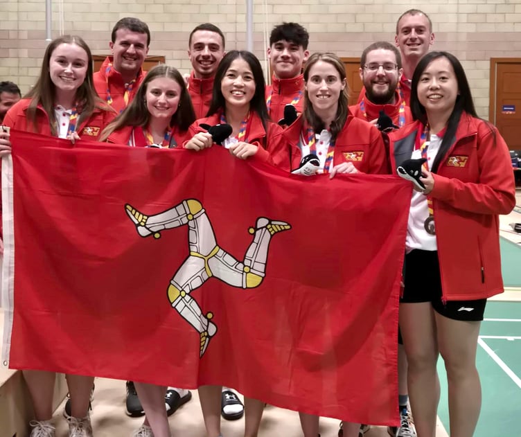 The Isle of Man badminton team that claimed bronze on Monday