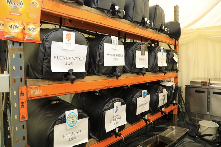 Some of the beers on offer at last year's Sulby Beer and Cider Festival