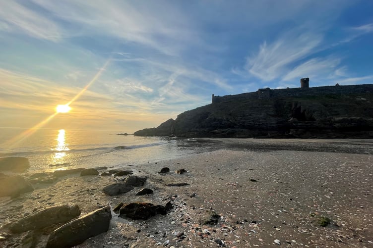 Fenella beach at sunset