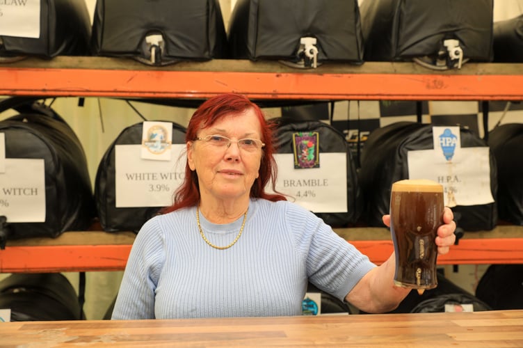 Rosie Christian, Sulby Glen Landlord at the Sulby Glen Pub Beer, Cider & Gin Festival. 