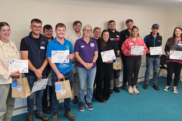 Members of the island's young farming community after completing their QPR Training