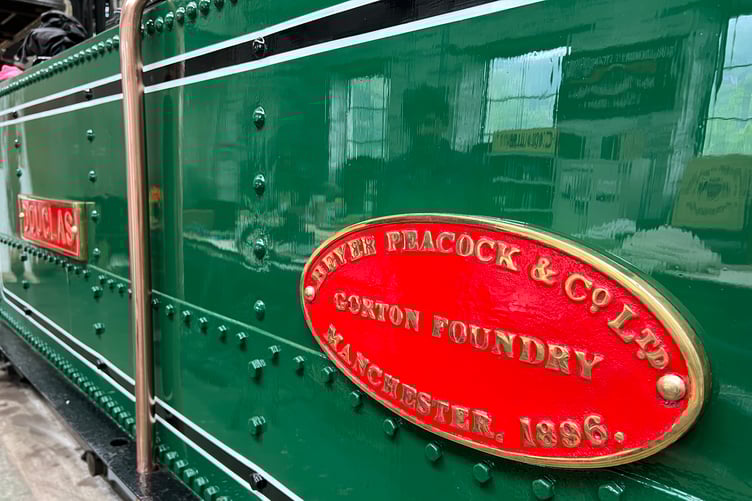 First glimpse of immaculately restored Steam Railway loco No.9 Douglas