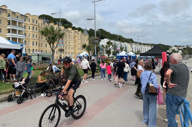 Queen's Promenade was busy during Douglas Beach Day