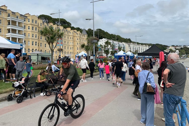 Queen's Promenade was busy during Douglas Beach Day