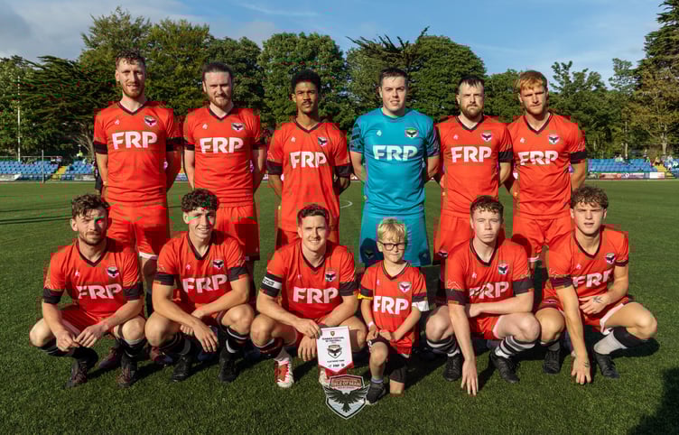 The FC Isle of Man team that went up against League Two side - and eventual tournament winners - Fleetwood Town in the Summer Festival of Football at the Bowl on Friday evening (Photo: Hannah McHugh)