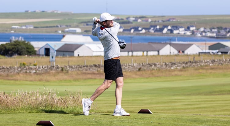 Daryl Callister produced a superb performance to clinch the men’s gold medal at the Island Games in Orkney last week, winning by five shots ahead of his Isle of Man team-mate Robbie Noon. The pair, alongside Chris Kneen and Liam Cowin, also won the team gold to cap off an excellent week for the quartet (Photo: Gary Weightman)