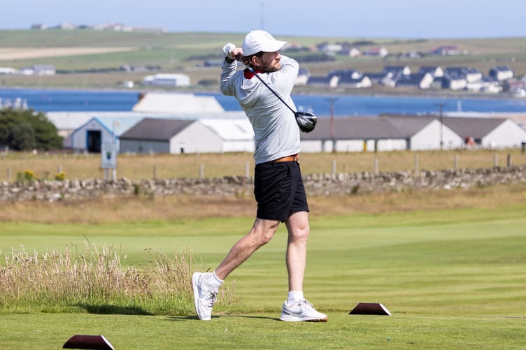 Daryl Callister produced a superb performance to clinch the men’s gold medal at the Island Games in Orkney last week, winning by five shots ahead of his Isle of Man team-mate Robbie Noon. The pair, alongside Chris Kneen and Liam Cowin, also won the team gold to cap off an excellent week for the quartet (Photo: Gary Weightman)