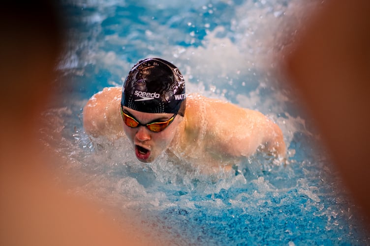 Joel Watterson - joint captain of the swimming team alongside Laura Kinley - enjoyed another fine Island Games, winning a total of five gold medals (including team), three silvers and a bronze (Photo: Euan Duff)