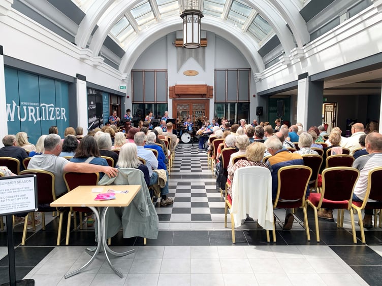 Blue Train Big Band perform at the Villa Marina Arcade
