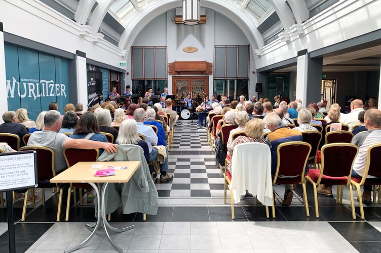 Blue Train Big Band perform at the Villa Marina Arcade