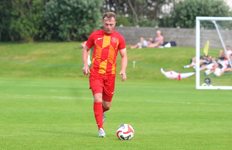 Chris Bass Jr during his record-breaking 90th appearance for the Isle of Man at the Island Games in Orkney last week (Photo: Paul Hatton)